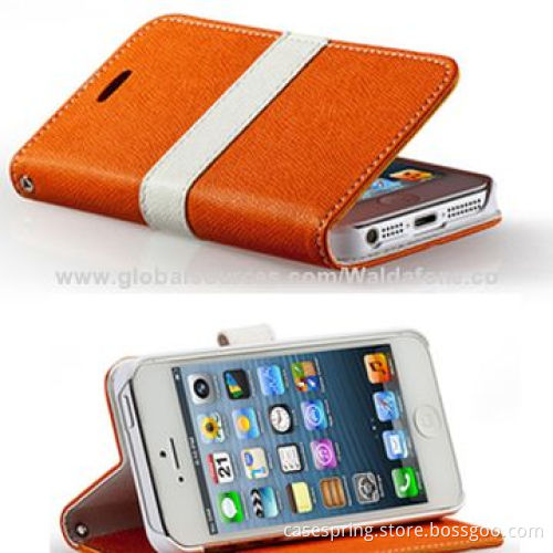PU Leather/Rainbow Colored Cases for iPhone 6, Collision Color, OEM Orders Welcomed